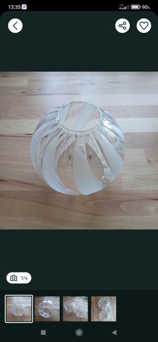 Wysyłka Klosz szklany kula otwarta 12 cm E27 tylko 1