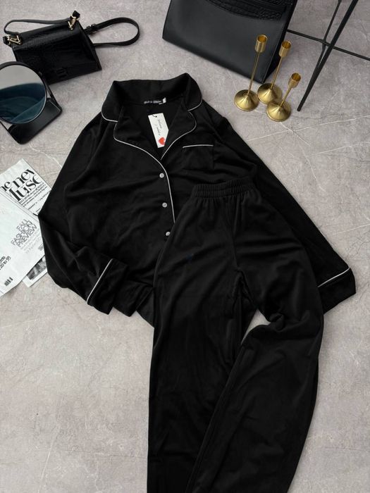 Велюрова жіноча піжама двійка в 3 кольорах