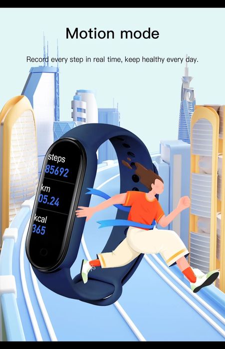 Nowy M8 Smartwatch Smartand, zegarek,opaska pomiar tlenu,pasek gratis.