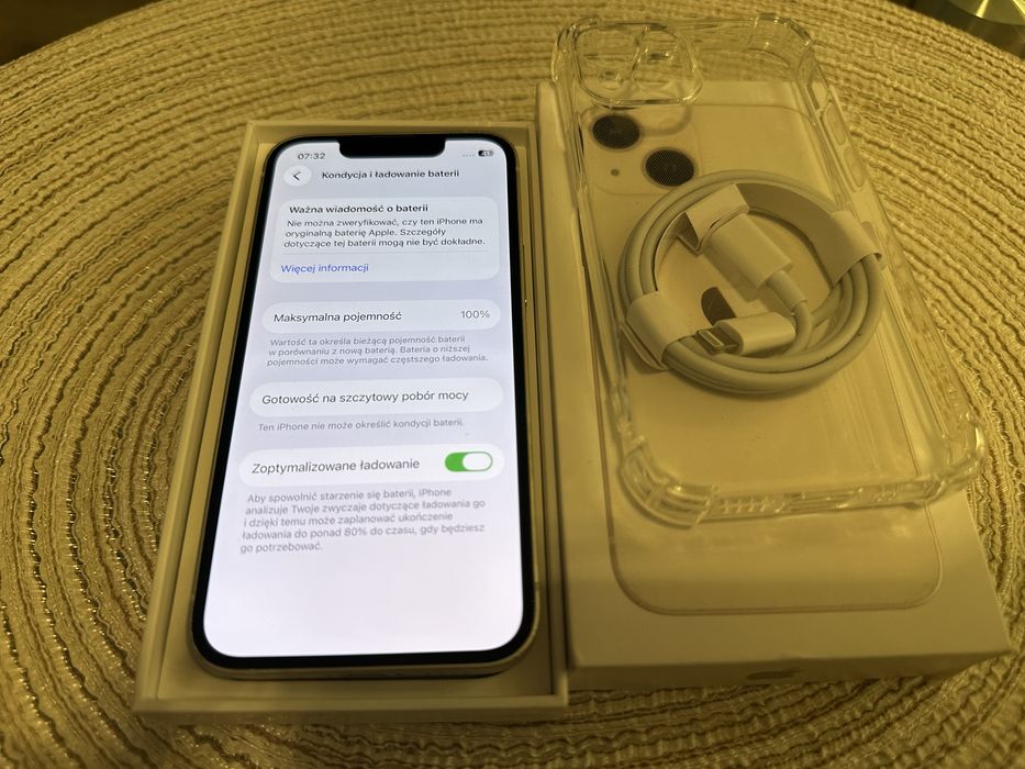 IPhone 13 mini pudrowy róż 128GB 100% powiekszona kondycji bateri