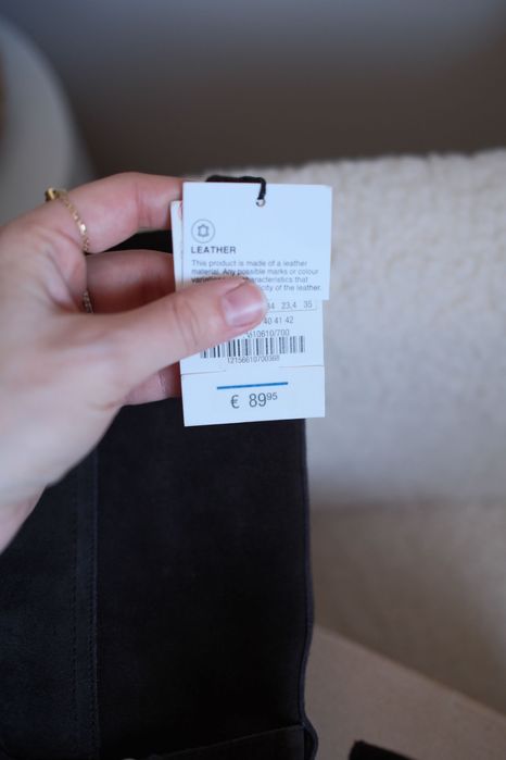 чоботи натуральний замш Zara, 36