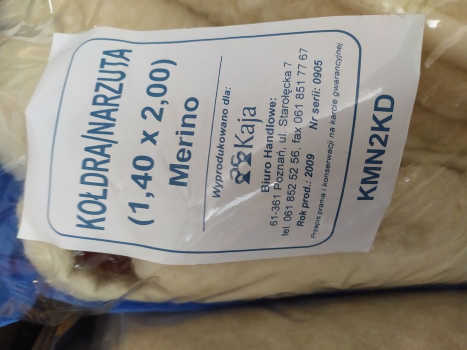 Pościel wełniana merynos Kaja kpl 4 el.+ gratis