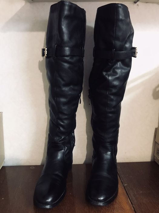 Женские зимние сапоги ботфорды