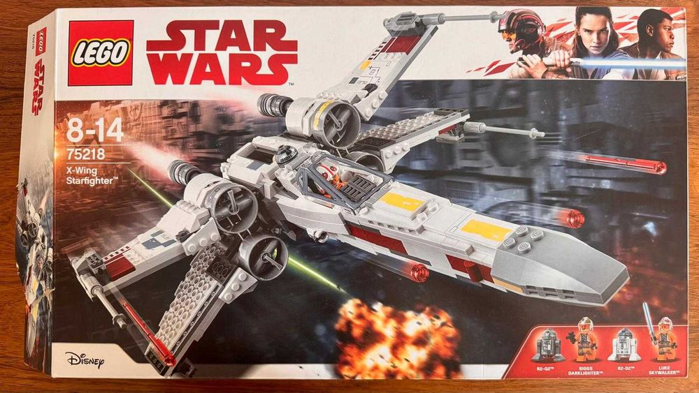 LEGO 75218 X-Wing Starfighter, completo com  minifiguras, instruções, caixa