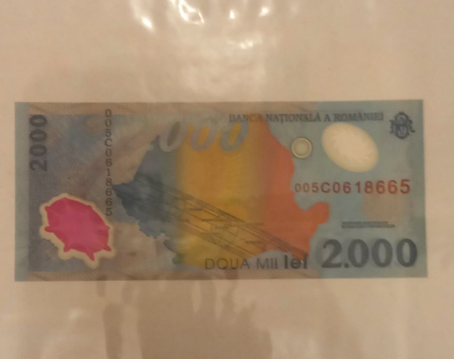 2000 lei 1999 r. Rumunia polimer UNC