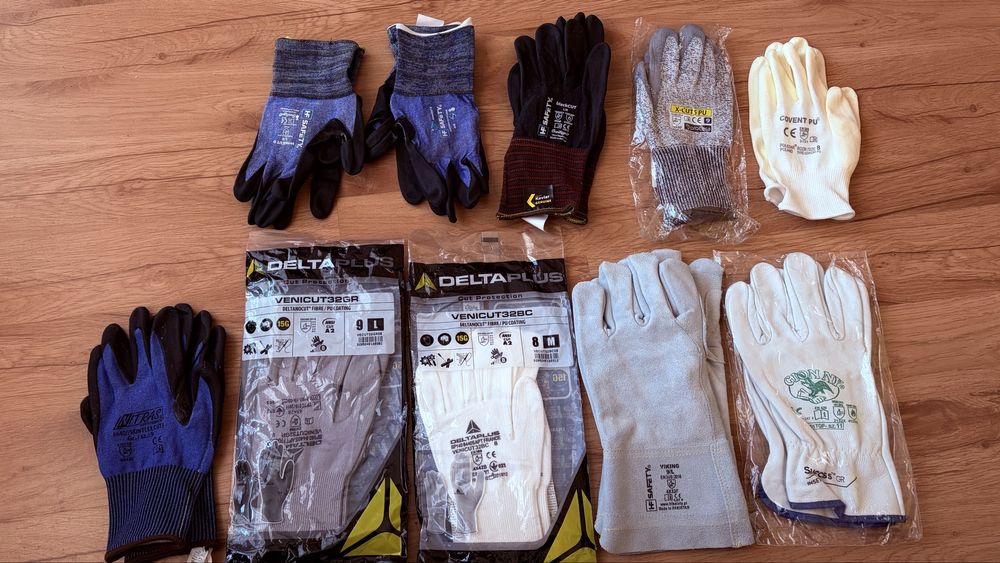 Rękawice rozmiar 9/6 par rozmiar 8/3 pary i rozmiar 11/1para