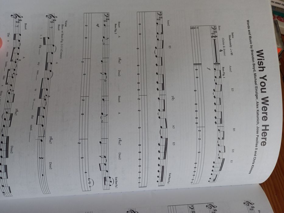 Partituras de baixo para Incubus e Muse