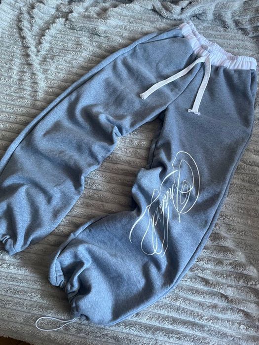 Серые штаны, с надписью, S-M