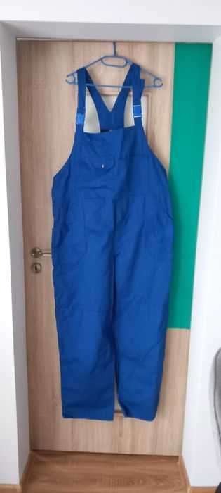 Męskie niebieskie ogrodniczki, 100% bawełna, r. XXL