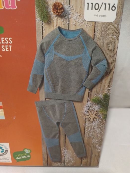 Dziecięca bezszwowa bielizna funkcyjna termiczna  110/116