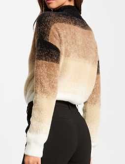 Camisola de gola alta castanha em pêlo Morgan (NOVA COM ETIQUETA)