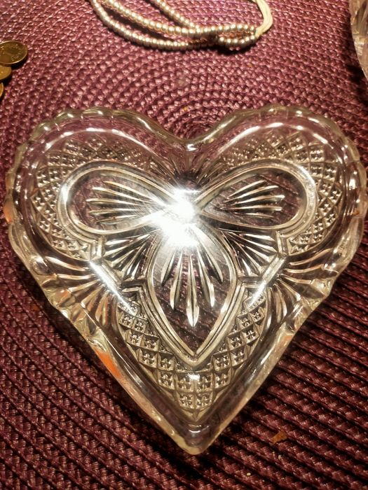 Patera serce Ząbkowice PRL 2 Szt 13/13 cm