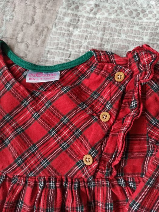 Bluzka tunika w kratkę rozm 80 Pepco