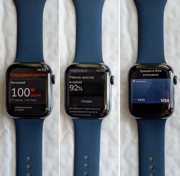 OPEN BOX NEW Комплект Stainless Steel Apple Watch 7 45 mm Graphite