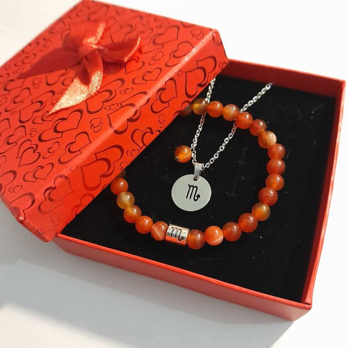 Conjunto de signos pulseira+ colar