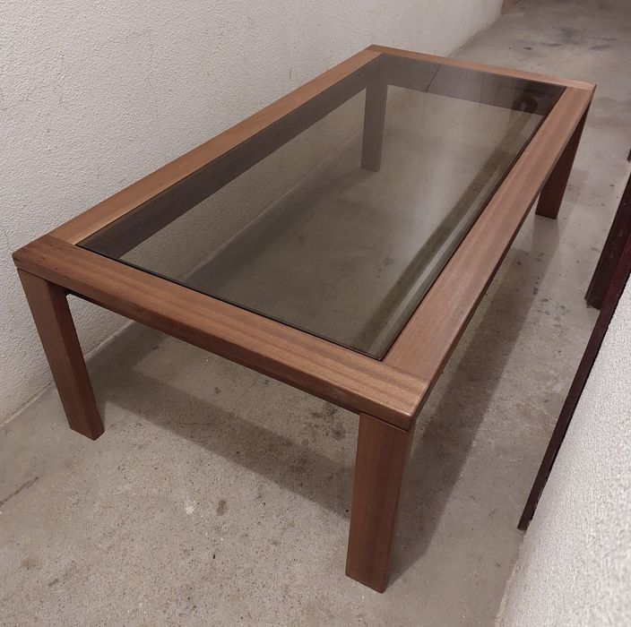 olaio - mesa centro com tampo de vidro