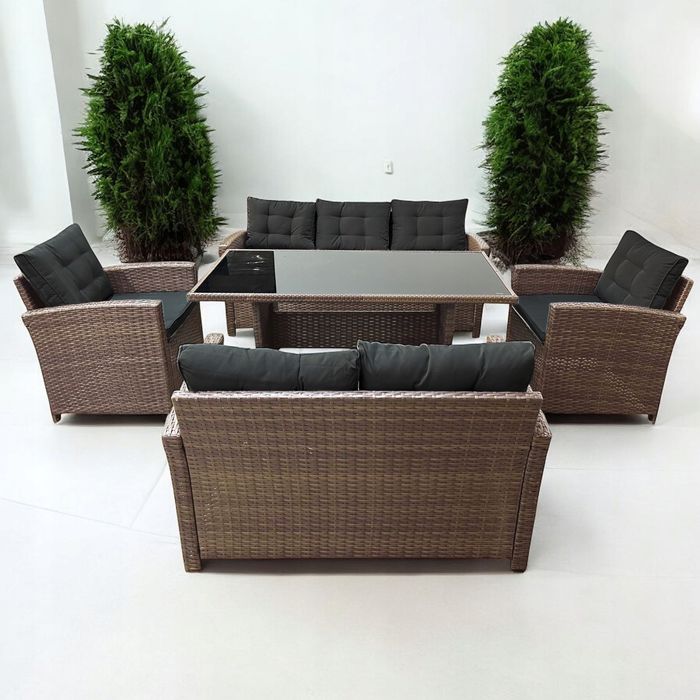 Zestaw Mebli Ogrodowych z Technorattanu SANTIAGO komplet wypoczynkowy