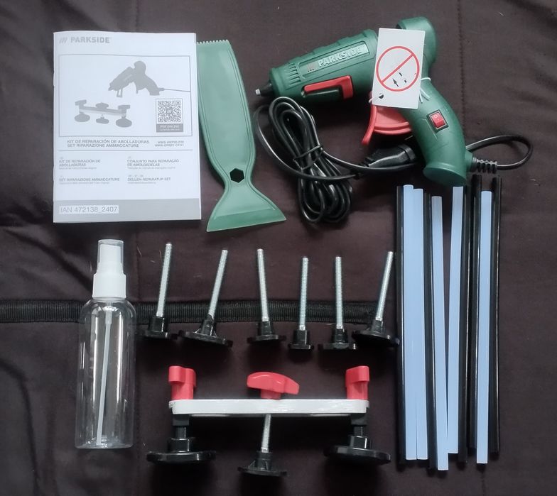 Conjunto de reparação de amolgadelas automóvel Parkside