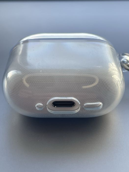 Прозрачный чехол кейс на наушники AirPods 1/2/3/4/Pro1/2/3 + карабін