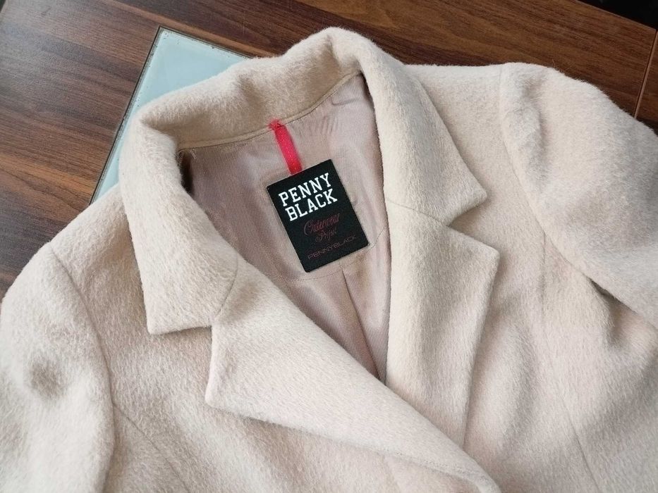 Max Mara kobiecy flauszowy płaszczyk 38