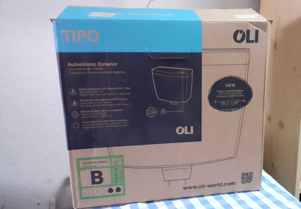 Autoclismo Branco OLI c/ 2 medidas cano escoamento - estado novo