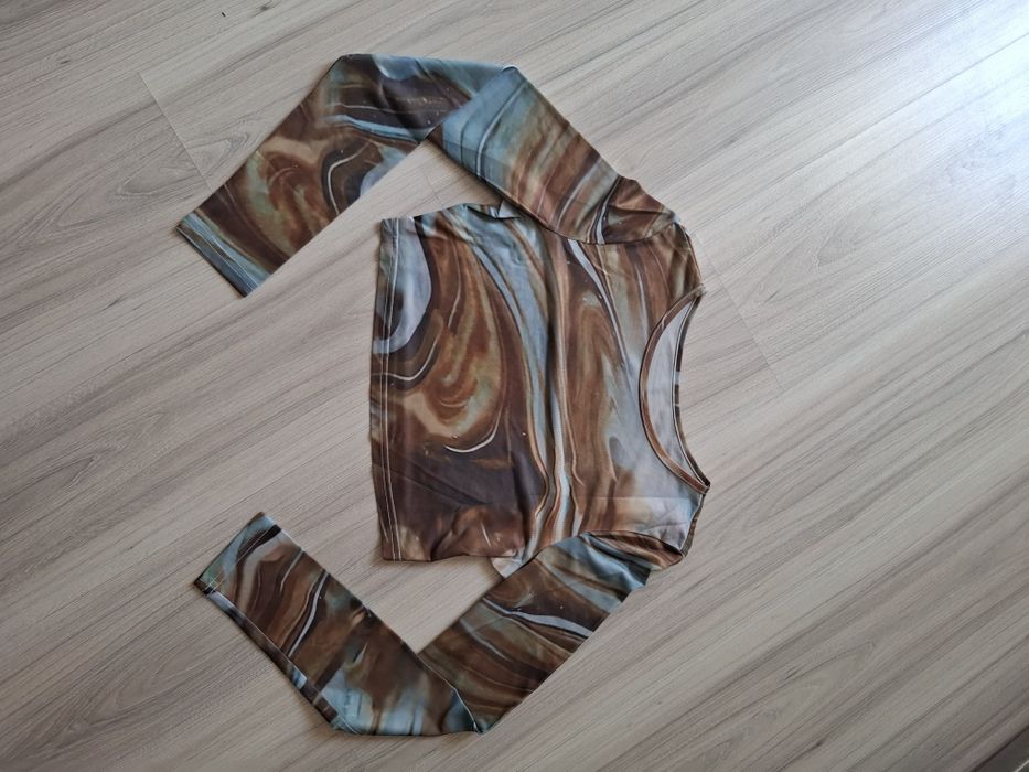 Crop top z długim rękawem