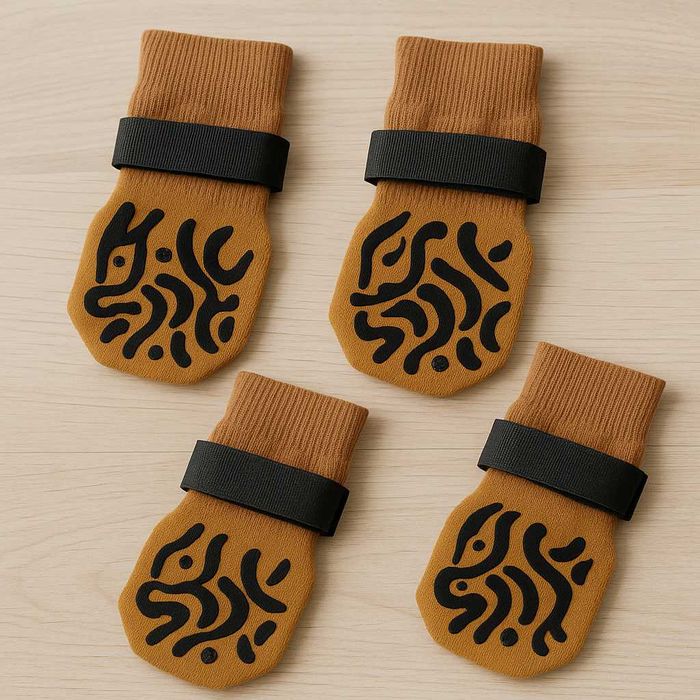 Meias Antiderrapantes para Cães – Pack 4 Unidades