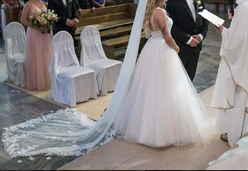 Suknia ślubna Sorento   ivory błyszcząca cyrkonie