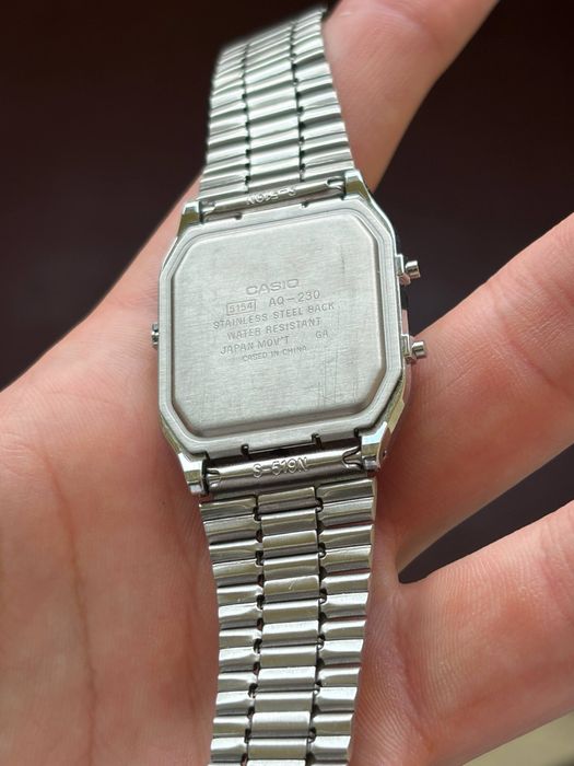 Zegarek Casio AQ-230 stalowy analog + digital