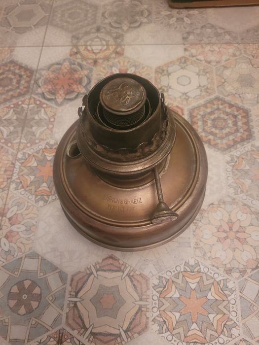 Stara miedziana lampa naftowa EHRICH & GRAETZ