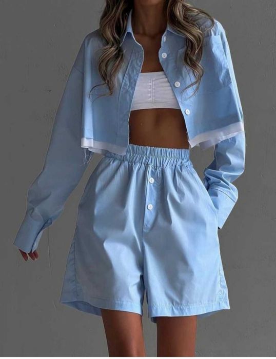 Костюм женский летний с шортами, Літній одяг жіночий Сорочка та шорти