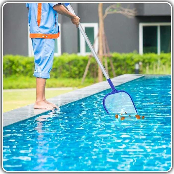 Podbierak zbierak siatka do czyszczenia basenu jacuzzi + kij