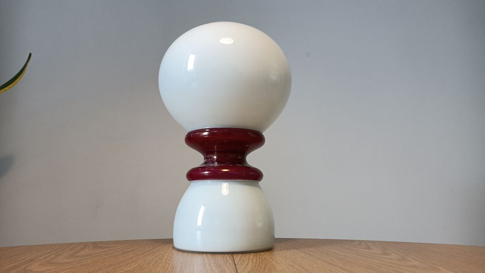 Lampka Stołowa Szklana Vitropol Pieńskie Huty Szkła PRL LD-248 Lampa