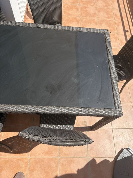 Mesa de Jardim c/ 6 cadeiras 150x90x75