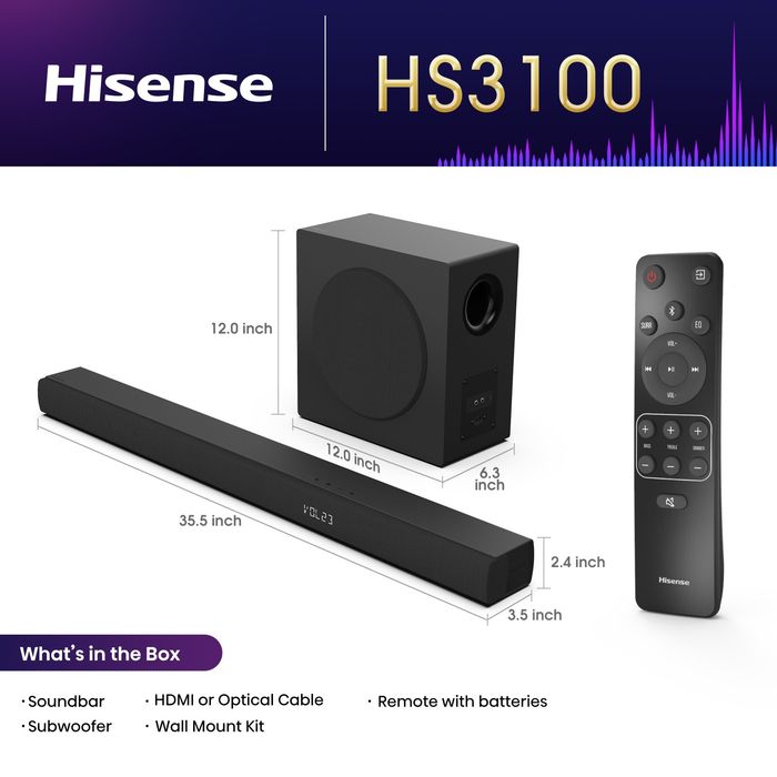 Саундбар Hisense HS3100