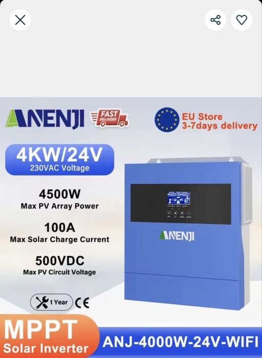 В НАЯВНОСТІ!!! ANENJI 4.2kw wifi