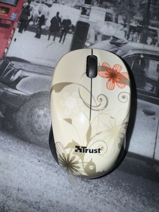 Мишка Trust Vivy Wireless Mini Mouse Grey Flowers (18247)
