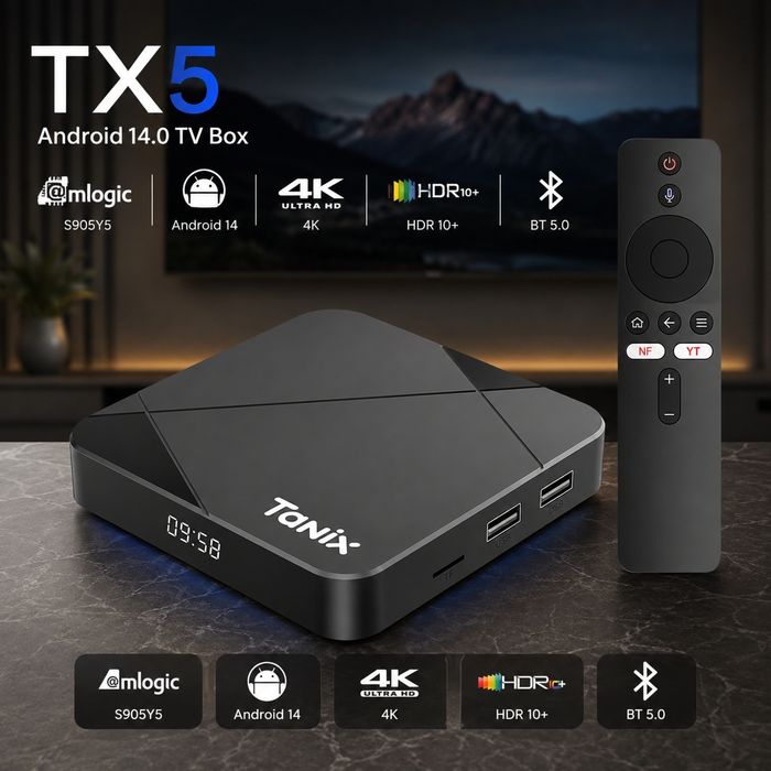 4/32 Смарт приставка Tanix tx5  Z8PRO Y5 amlogic S905y5