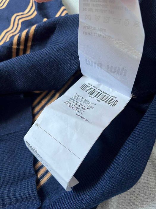 Miu Miu Polo t-shirt koszula swetr Striped cashmere and silk nowa m