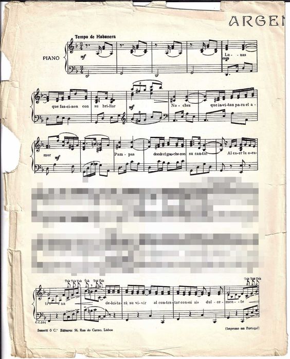 PIANO: Argentina - Partitura Ed. Sassetti