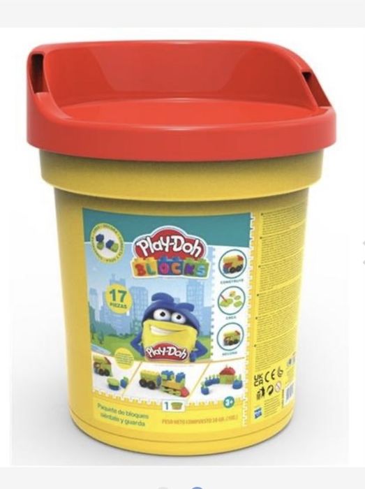 Banco Play-Doh blocks organizador brinquedos com compartimentos novo
