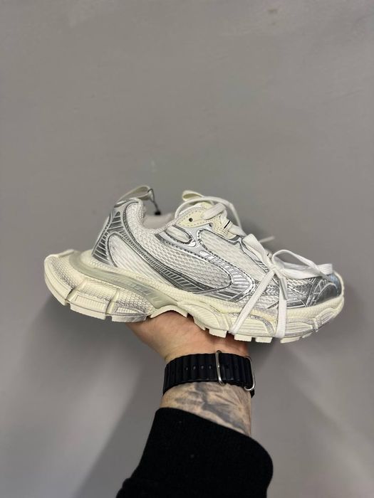 Balenciaga 3XL White Silver трендові кросівки баленсіага  на платформі