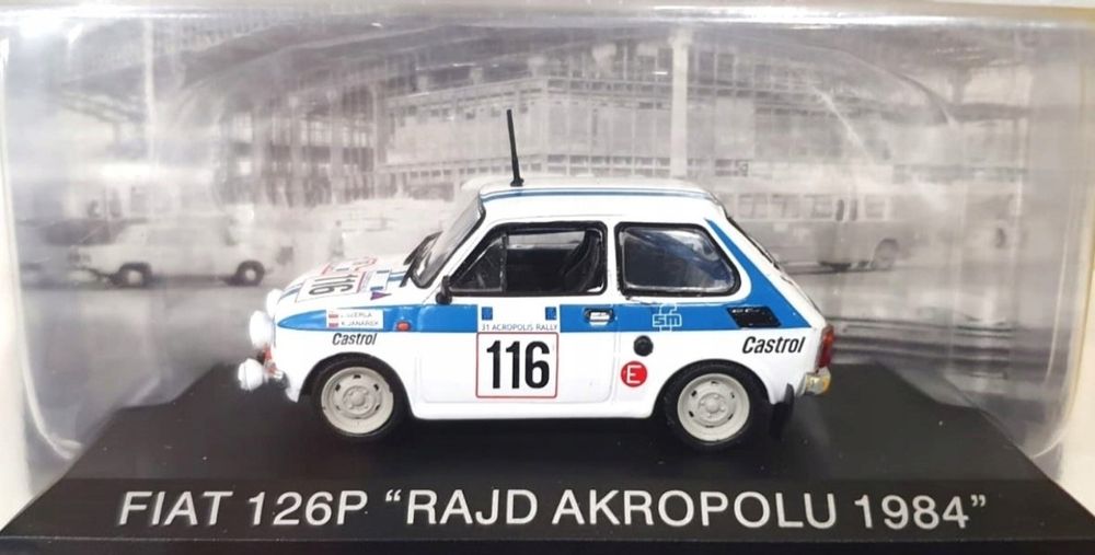 Kultowe Maluchy. Fiat 126p "Rajd Akropolu 1984" skala 1:43