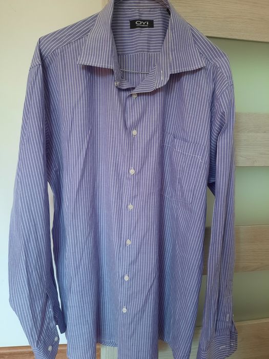 Fioletowa koszula w paski XL