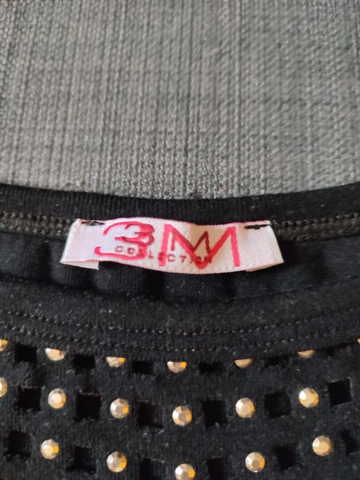 Czarna bluzka z długim rękawem marki 3M