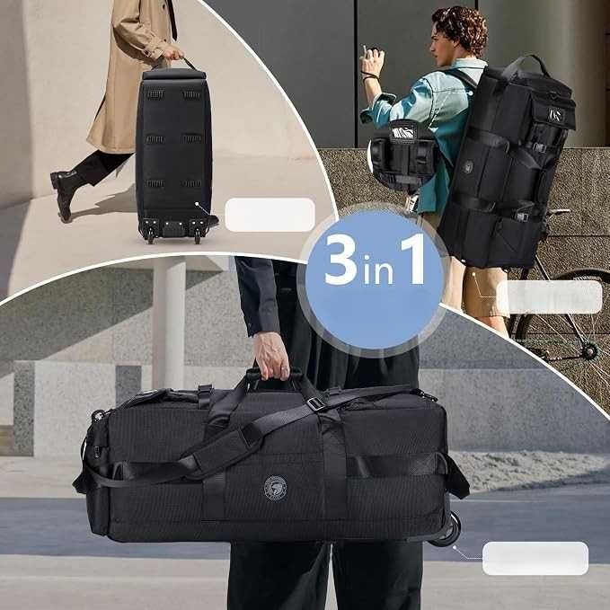 SUCIKORIO Torba Plecak Walizka Podróżna 3w1 na Kółkach 85L XL 78x33x32cm