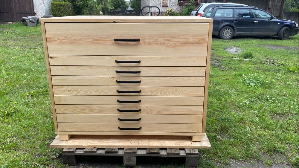 Szafka na rysunki i arkusze A0 z 10 szufladami