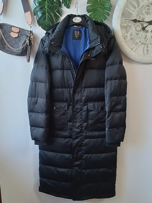 Брендова довга куртка р 48. Пух перо