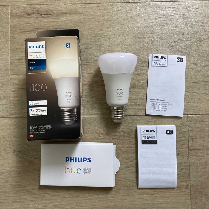 PHILIPS HUE White 1055lm E27 9,5W inteligentna żarówka