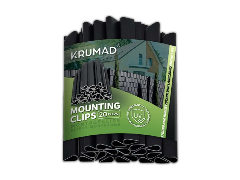 klipsy 19 cm do taśma ogrodzeniowa 450g krumad antracyt  20 sztuk